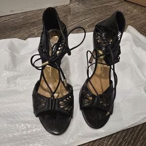 Dolce Vita Black Lace-Up Heels